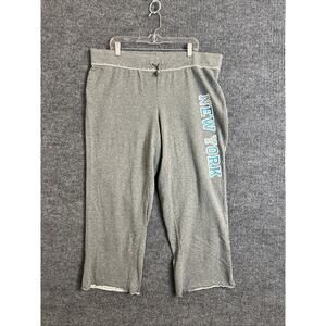 Lane Bryant Womens Sweatpants Sz 18/20W Pull On Drawstring New York Embellished